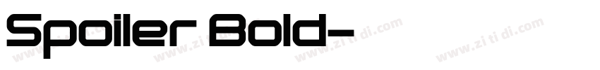 Spoiler Bold字体转换